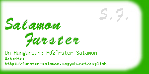 salamon furster business card